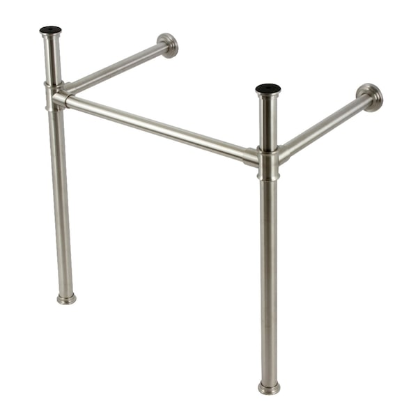 Stainless Steel Console Sink Legs, Brushed Nickel